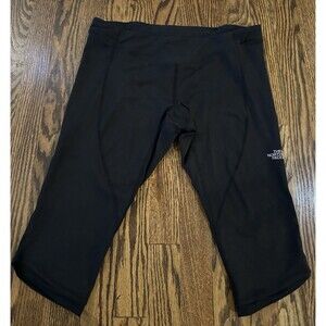 THE NORTH FACE Capri Cropped Legging Black Size L Key Pocket & Inside Drawstring